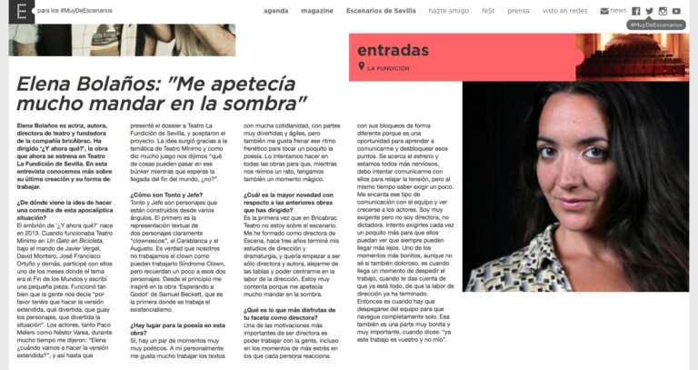 Entrevista en Escenarios de Sevilla